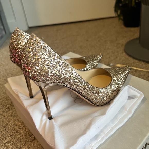 Jimmy Choo Shoes - Jimmy Choo Abel Pumps Gold Glitter